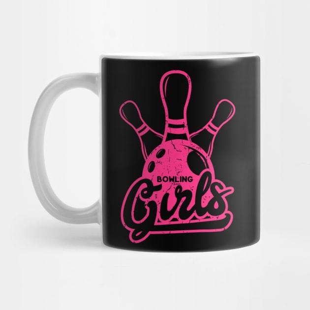 Cool Pink Bowling Girls by Shirtbubble